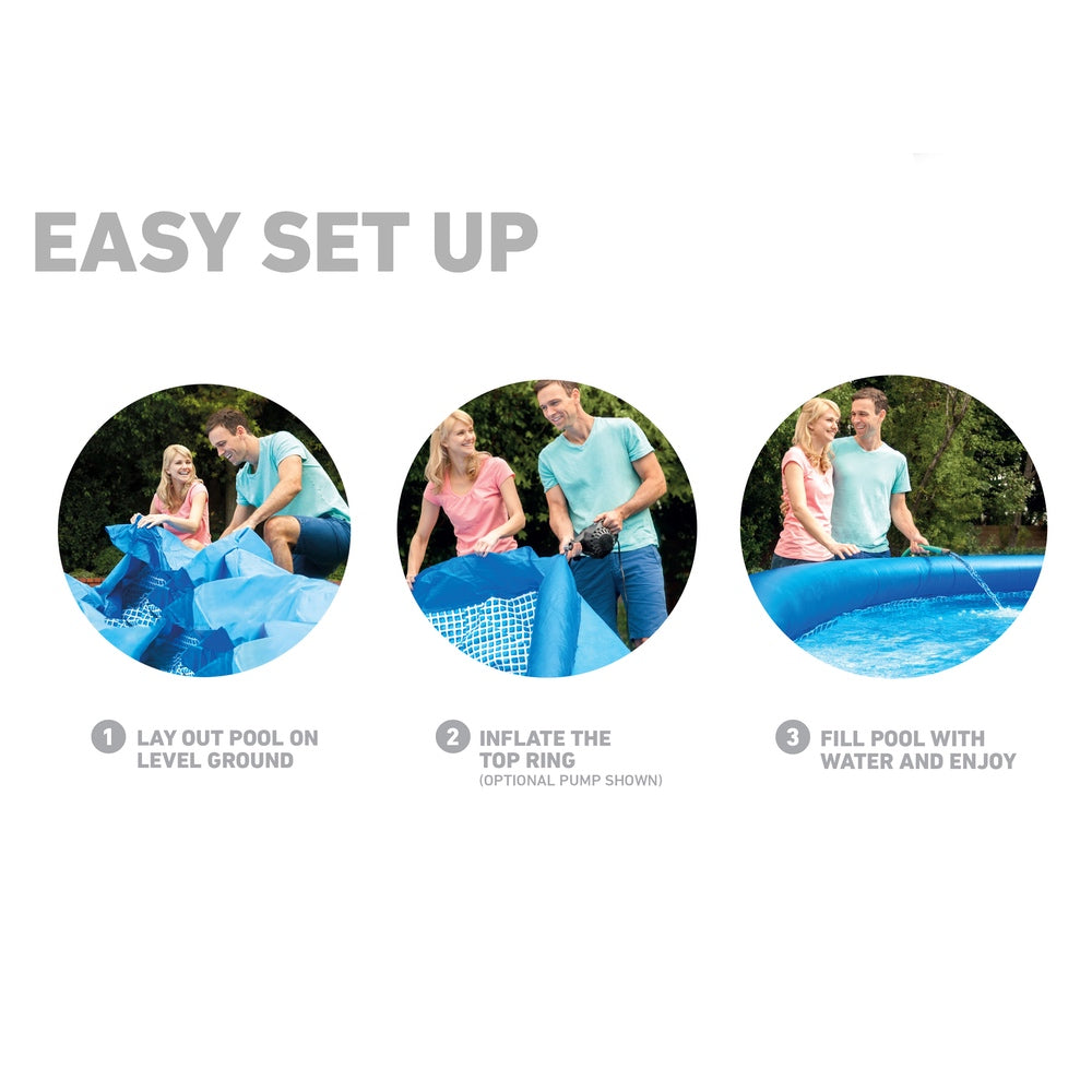 Piscina Fast Set Redonda INTEX 396 x 84 cm, 7.290 Litros, con Bomba de Filtro