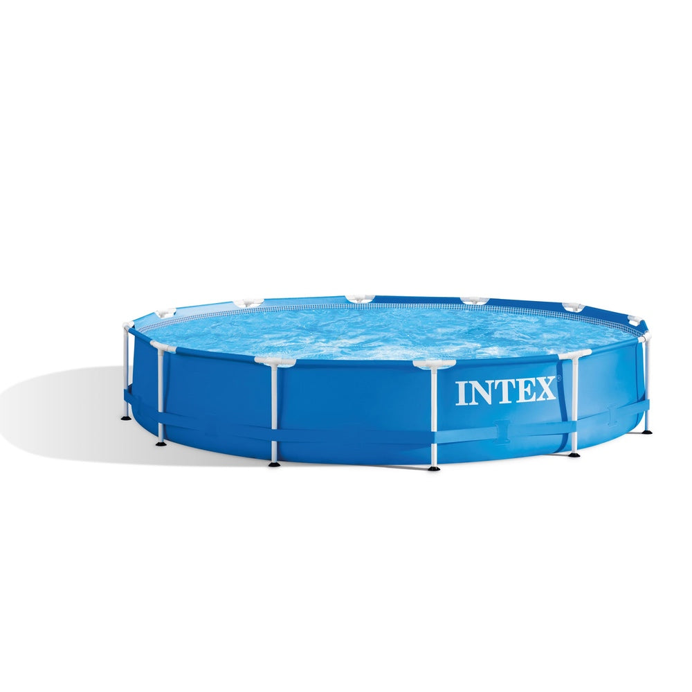 Piscina Estructural Redonda INTEX Metal Frame, 366 x 76 cm, 6.503L, con Bomba