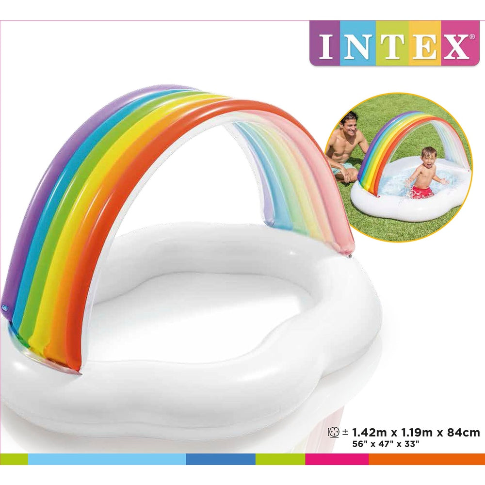 Piscina Inflable para Bebé INTEX Arcoíris 142 x 119 x 84 cm