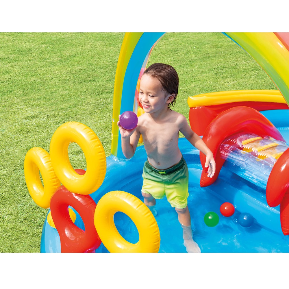 Piscina Centro de Juegos Inflable Arcoíris INTEX