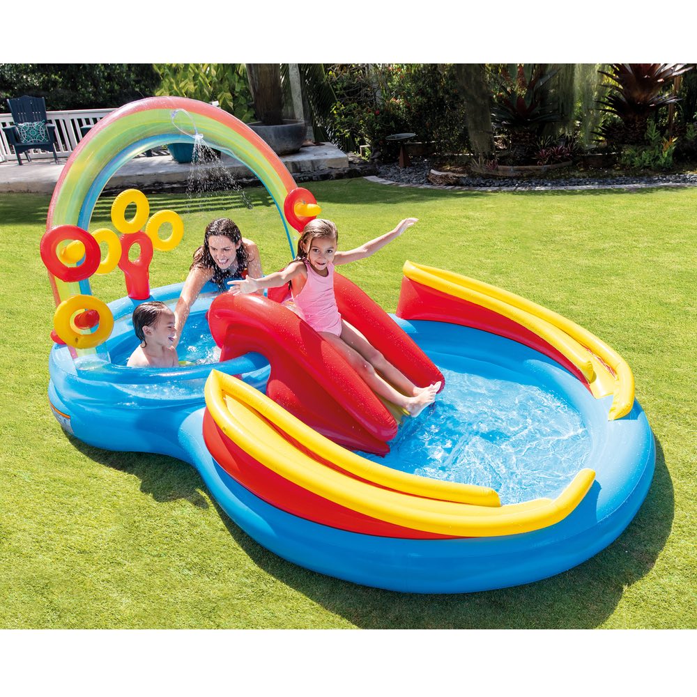 Piscina Centro de Juegos Inflable Arcoíris INTEX