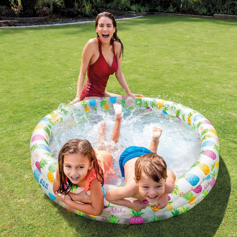 Piscina Infantil Inflable 3 Anillos Piñas INTEX