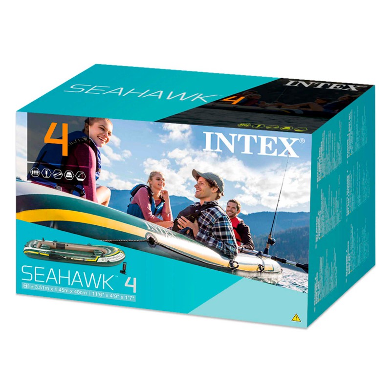 Bote Inflable Seahawk 4 INTEX Sport Series, 3.51m x 1.45m x 48cm