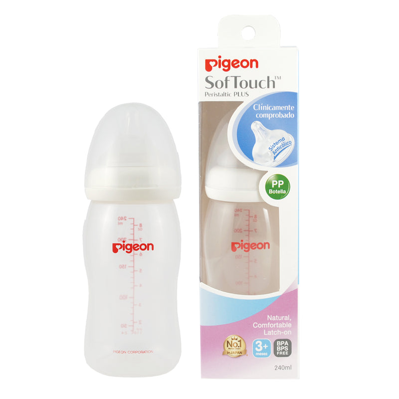 Mamadera PIGEON SofTouch Peristaltic Plus 3m+, 240ml
