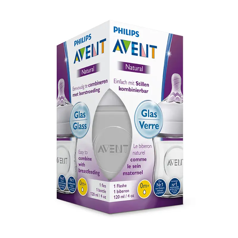 Biberon Avent Natural 4 Onz 120ml Tetina Forma Natural