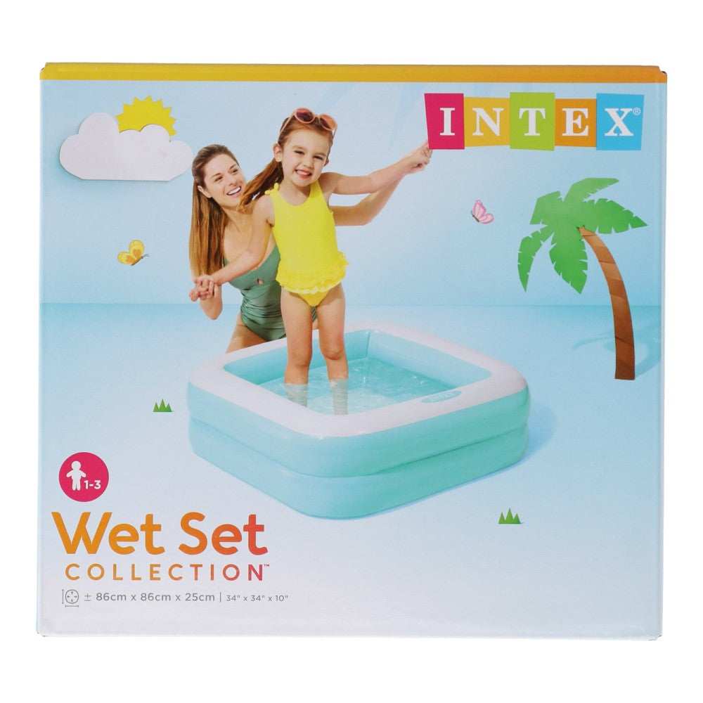 Piscina Inflable Intex Piscinas cuadradas inflables INTEX para bebé, 85x85x23 cm - Summer Fun