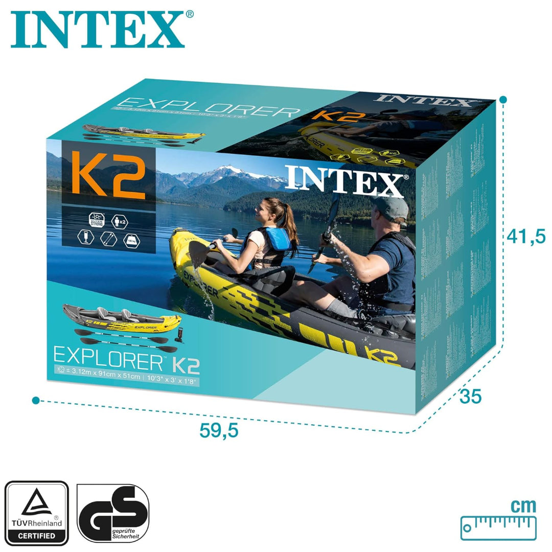 Kayak Inflable INTEX Explorer K2 para 2 Personas