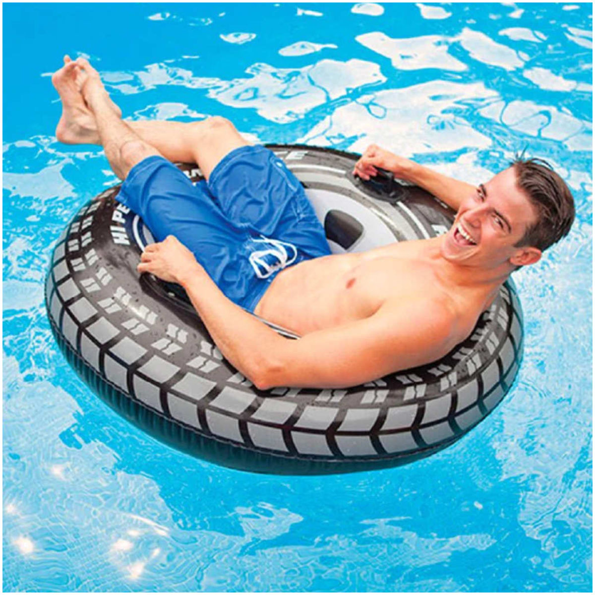 Flotador Inflable Anillo con Asas INTEX Giant Tire Tube 114 cm