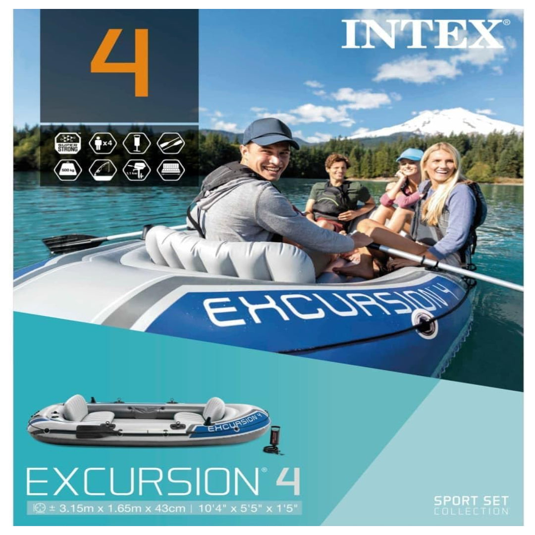 Bote Inflable INTEX Excursion 4 para 4 Personas Sport Series 351x165x43 cm