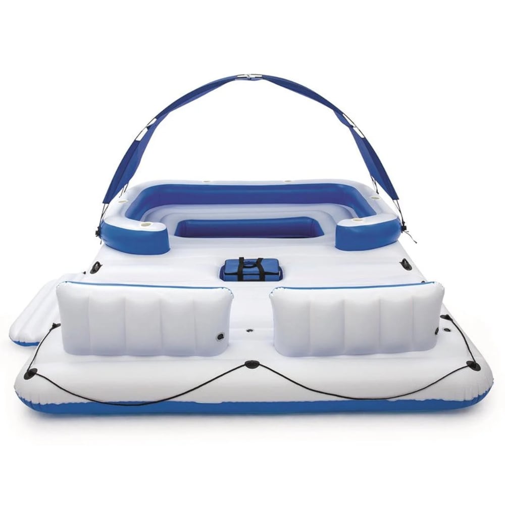Flotador Isla Inflable con Techo y Cooler BESTWAY 6 Personas 3.73m
