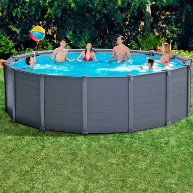 Piscina Extructural INTEX Graphite Grey Panel 478 x 124 cm, 16.805L