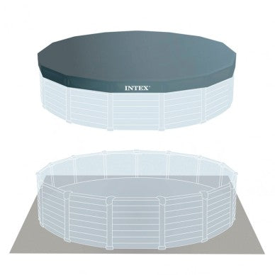 Piscina Extructural INTEX Graphite Grey Panel 478 x 124 cm, 16.805L