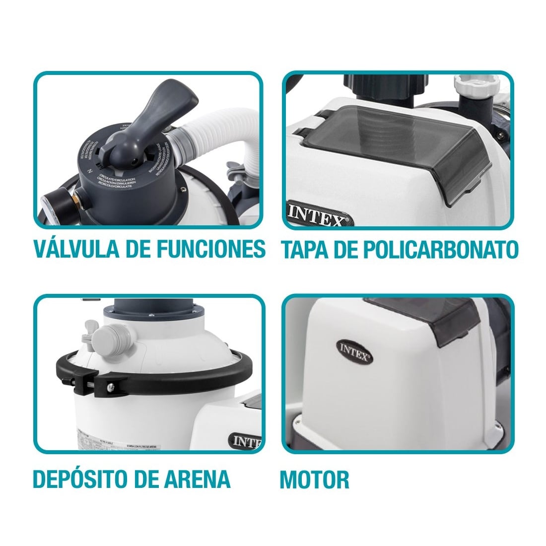 Filtro de Arena para Piscina INTEX 5.700 Litros/Hora 0.25HP SX1500