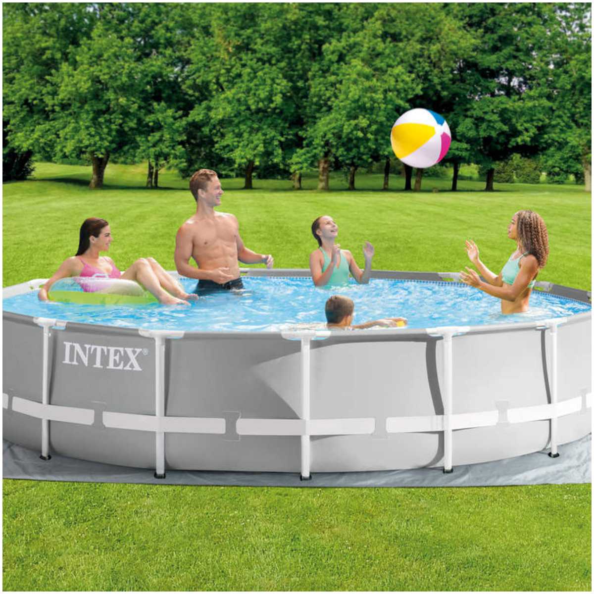 Piscina Estructural Redonda INTEX Prism Frame, 457x107cm, 14.614L