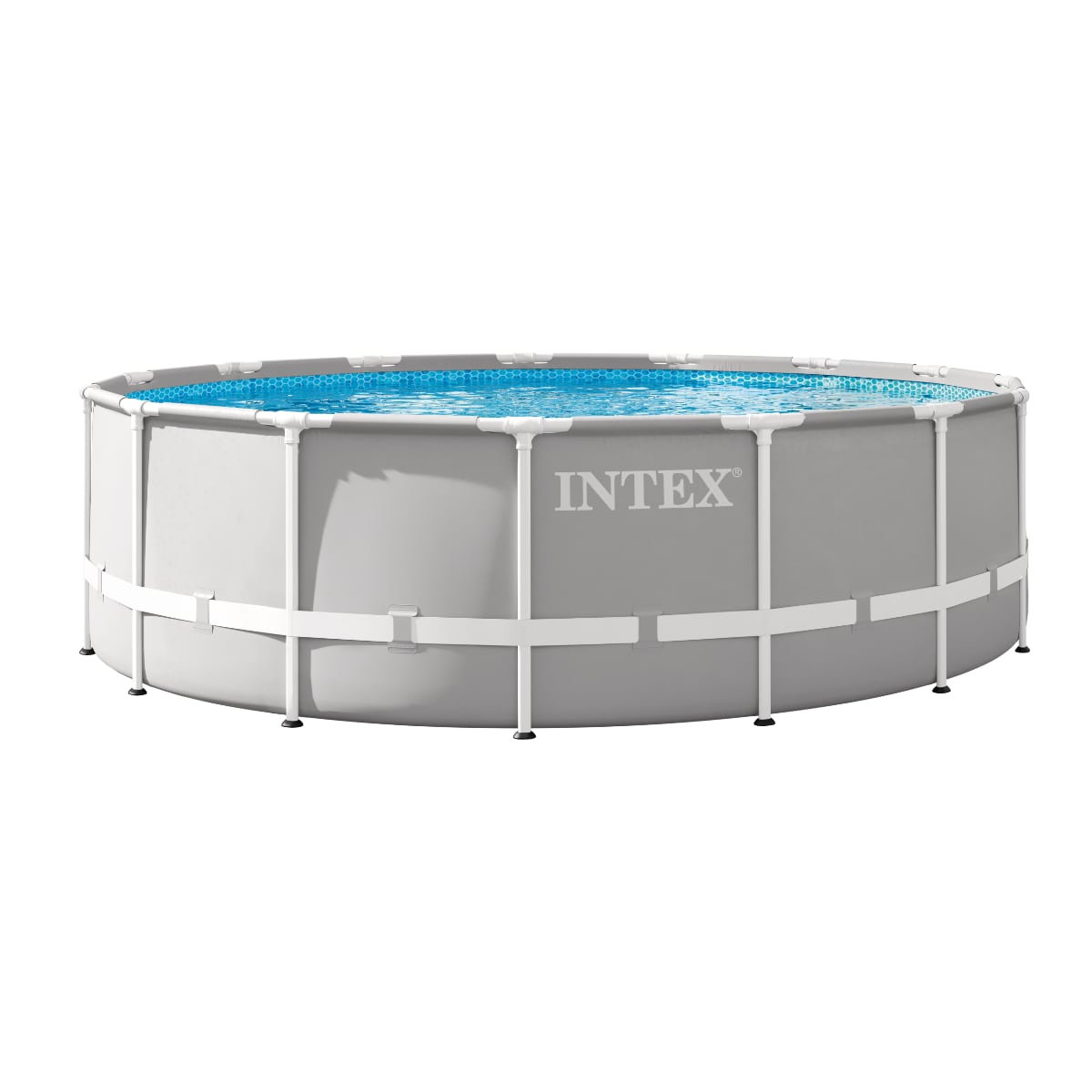 Piscina Estructural Redonda INTEX Prism Frame 457m x 122m, 16.805L. Con Bomba, Escalera y Cobertor