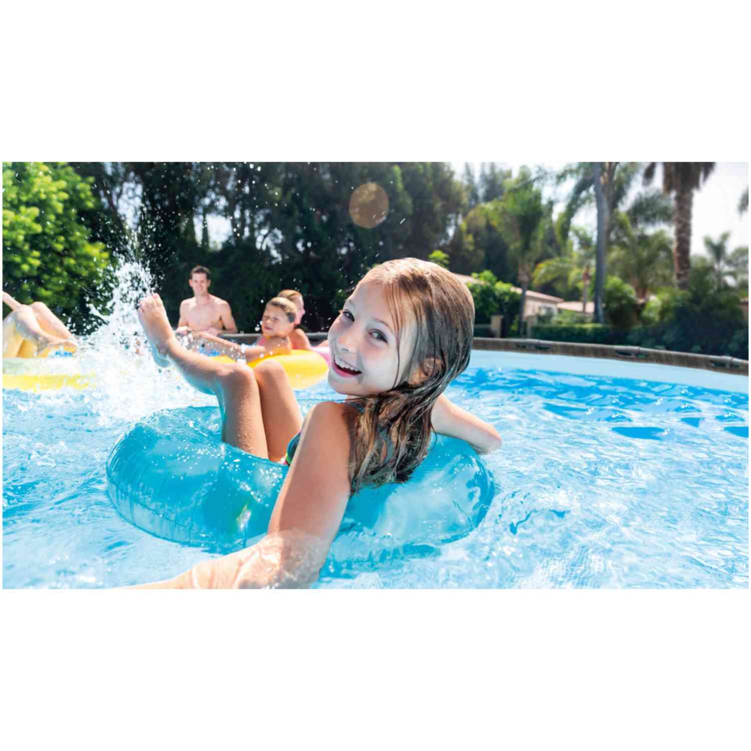 Piscina Estructural Redonda INTEX Prism Frame Greywood, 5.49m x 1.22m, 24.311 Litros