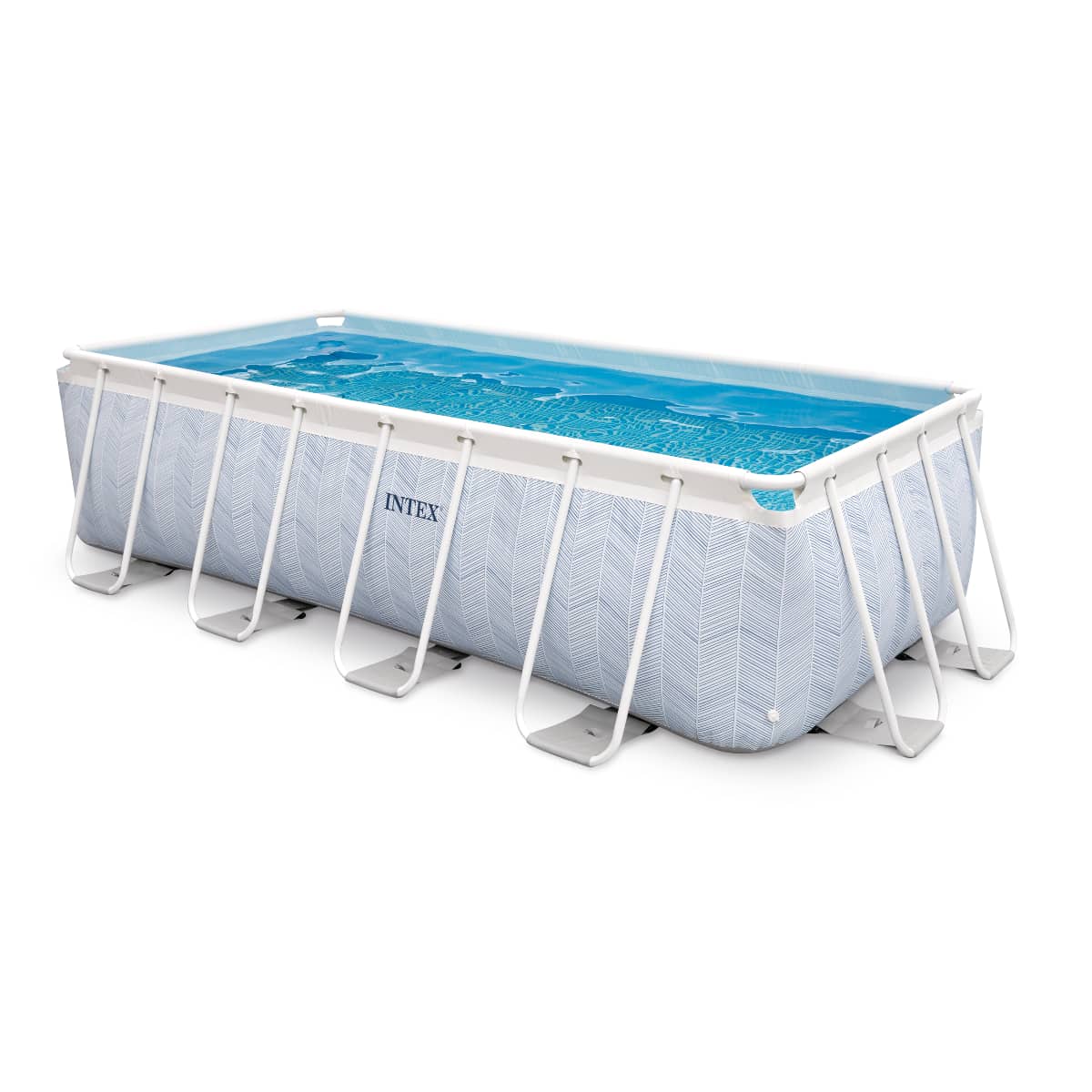 Piscina Estructural Rectangular INTEX Prism Frame Chevron 4x2x1 metros, 6.836 L