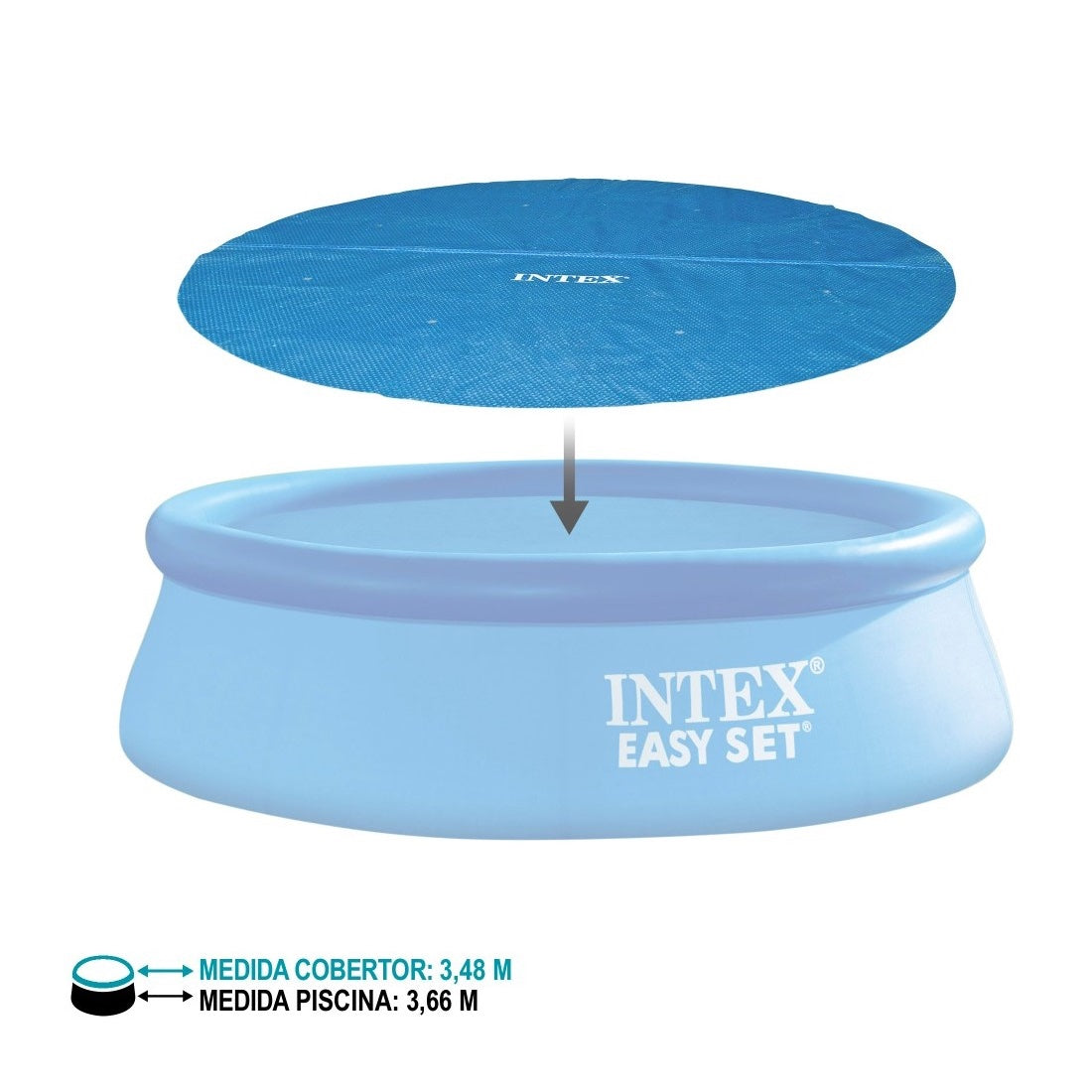 Cobertor Solar Piscina INTEX 3.66m