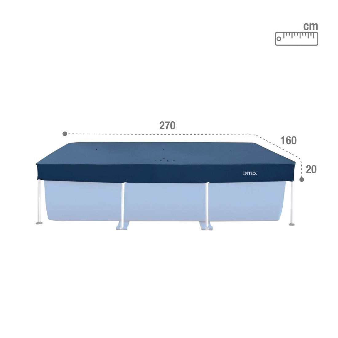Cobertor INTEX para Piscina Rectangular 2.60 x 1.60 m