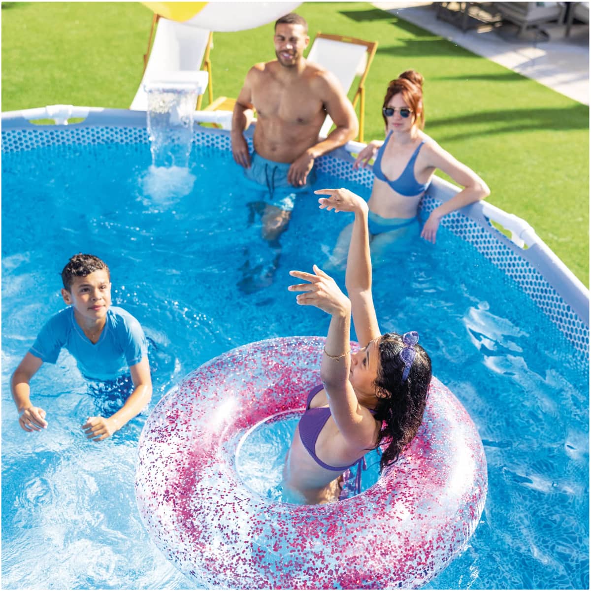 Piscina Estructural Redonda INTEX Prism Frame 457m x 122m, 16.805L, con Bomba, Escalera y Cobertor
