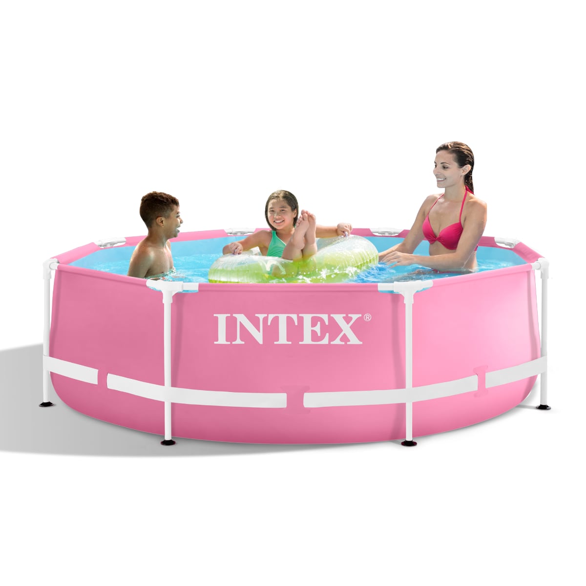 Piscina Estructural Redonda INTEX Metal Frame 244x76 cm 2.843L Rosada