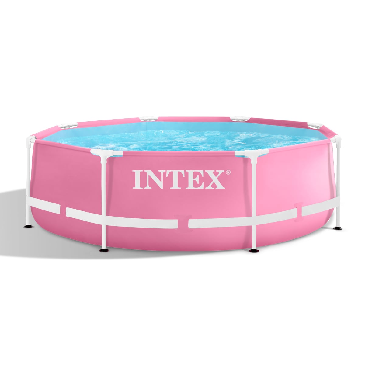 Piscina Estructural Redonda INTEX Metal Frame 244x76 cm 2.843L Rosada