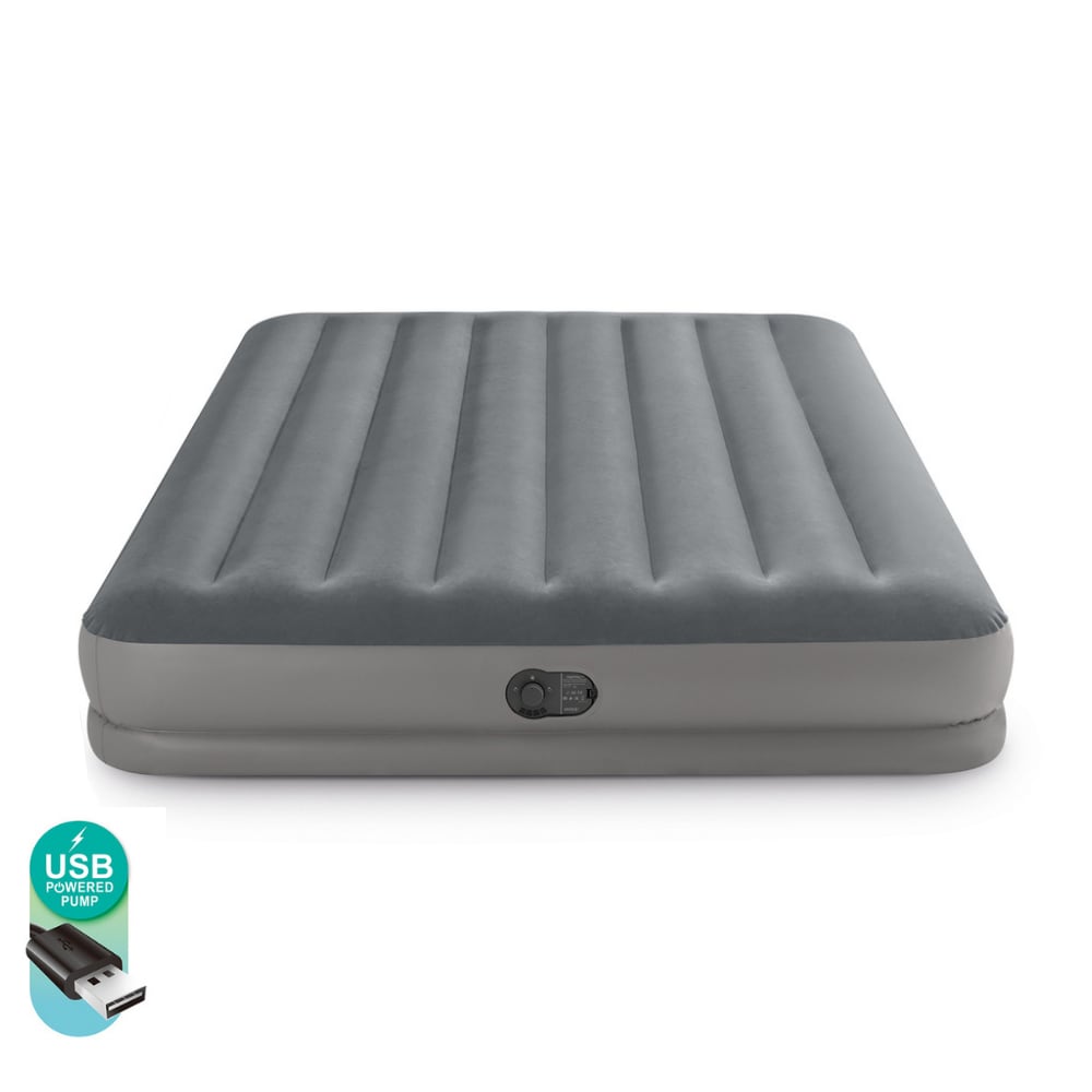 Colchón Inflable Eléctrico USB INTEX 2 Plazas 152x203x30 Cm Prestige Mid-Rise