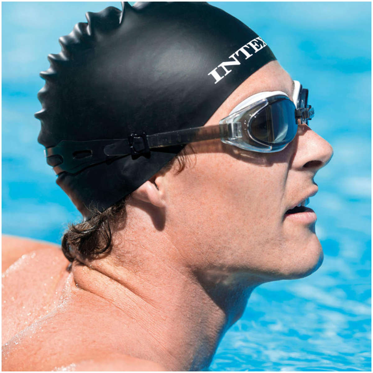 Gorro de Natación INTEX Talla 8+ Colores Variados