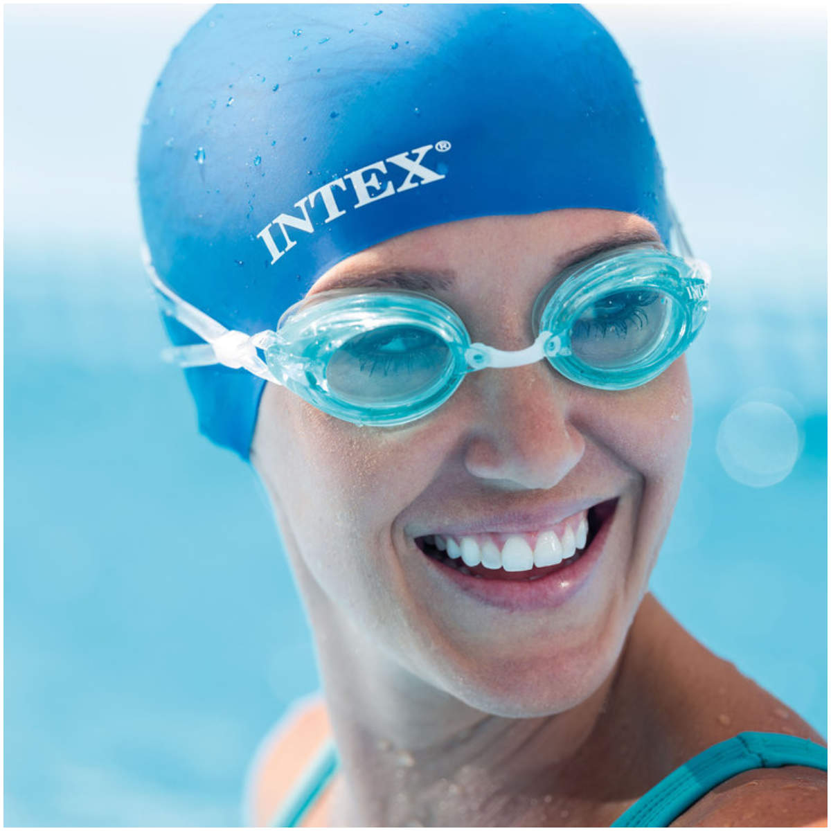 Gorro de Natación INTEX Talla 8+ Colores Variados