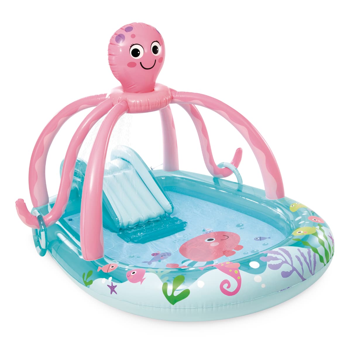 Piscina Centro de Juegos con Aspersor INTEX Friendly Octopus