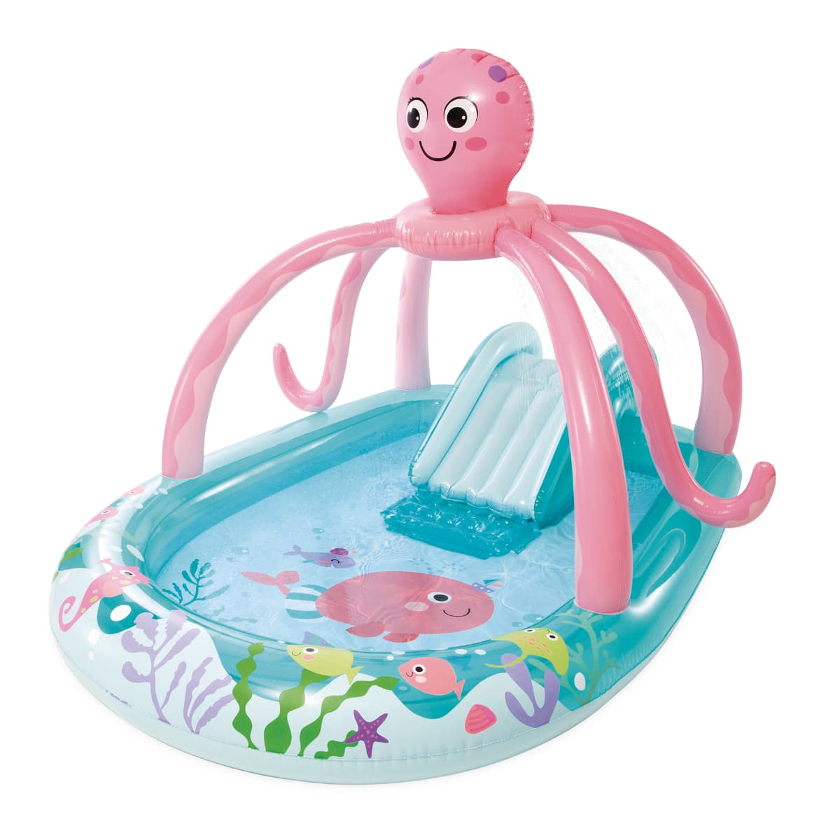 Piscina Centro de Juegos con Aspersor INTEX Friendly Octopus