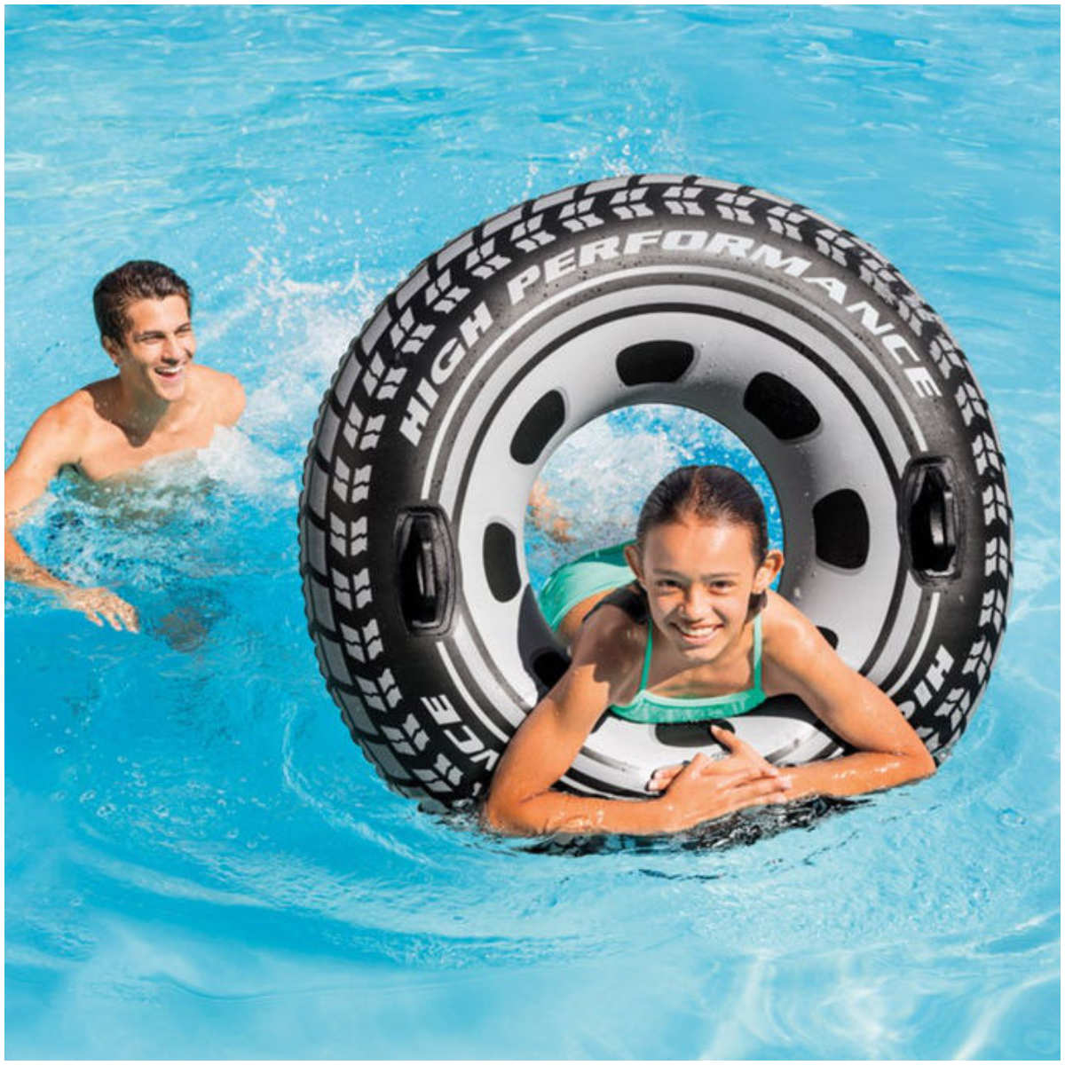 Flotador Inflable Anillo con Asas INTEX Giant Tire Tube 114 cm