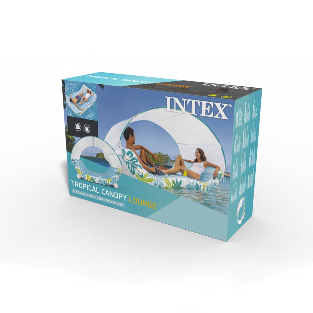 Colchoneta Inflable INTEX Tropical Canopy Lounge con Toldo