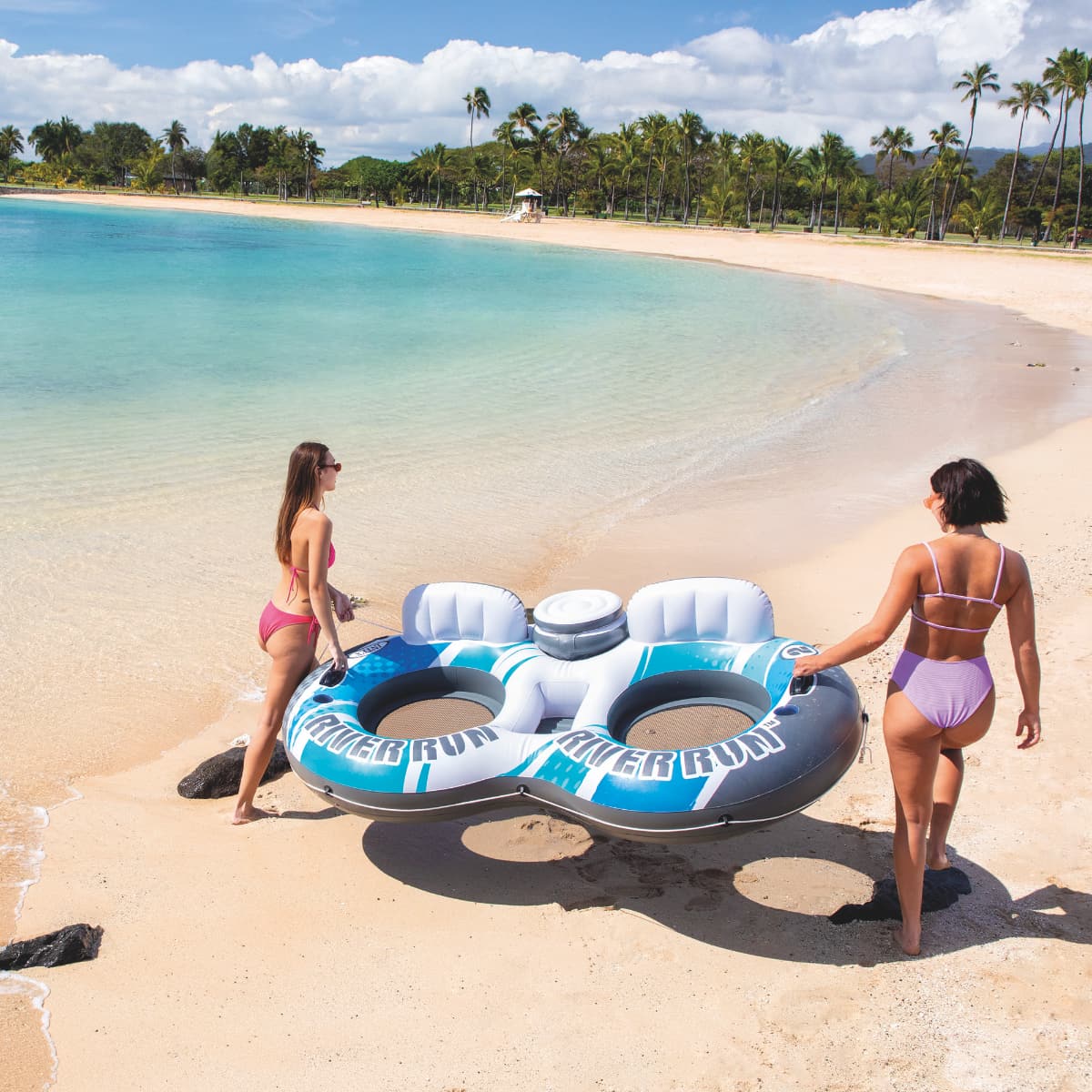 Sillón Inflable Doble con Cooler INTEX Skye River Run 2