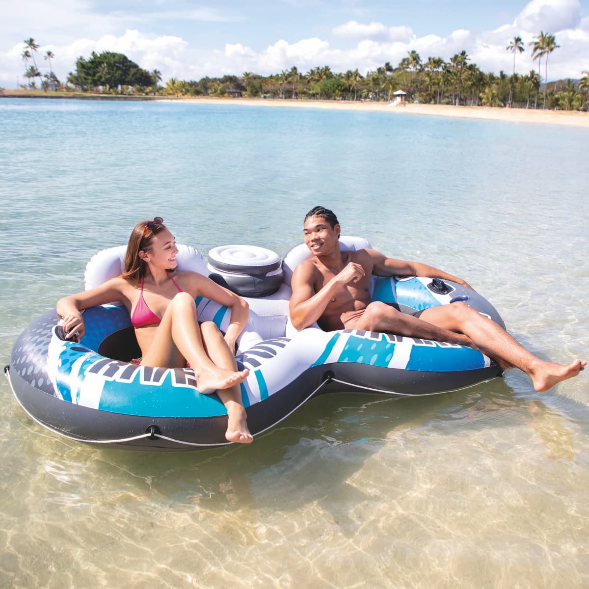 Sillón Inflable Doble con Cooler INTEX Skye River Run 2