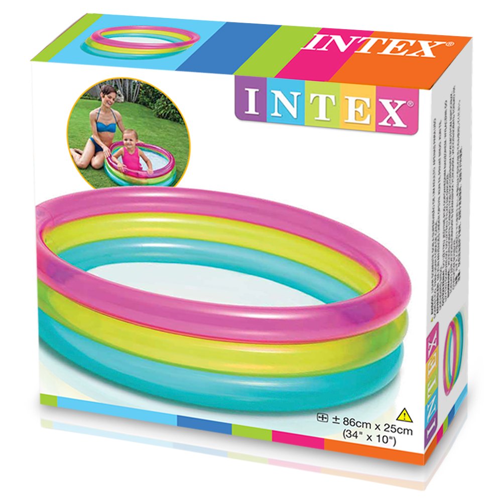 Piscina Inflable Infantil INTEX Tricolor para Bebés 86 x 25 cm