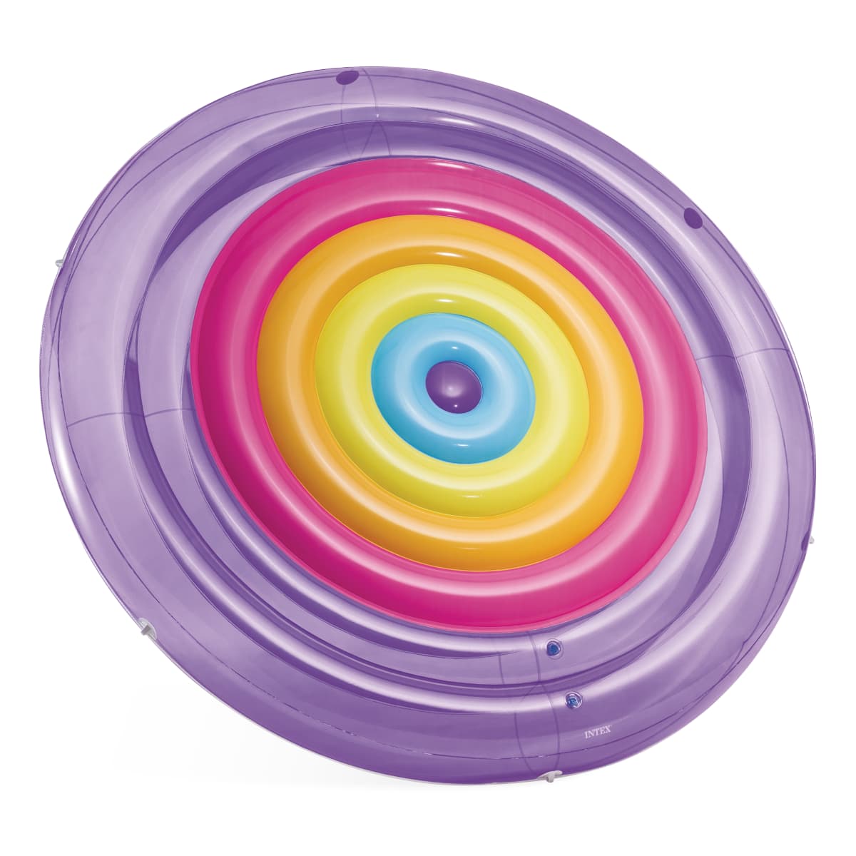 Flotador Inflable Isla Gigante INTEX Rainbow Fiesta 201x24 cm