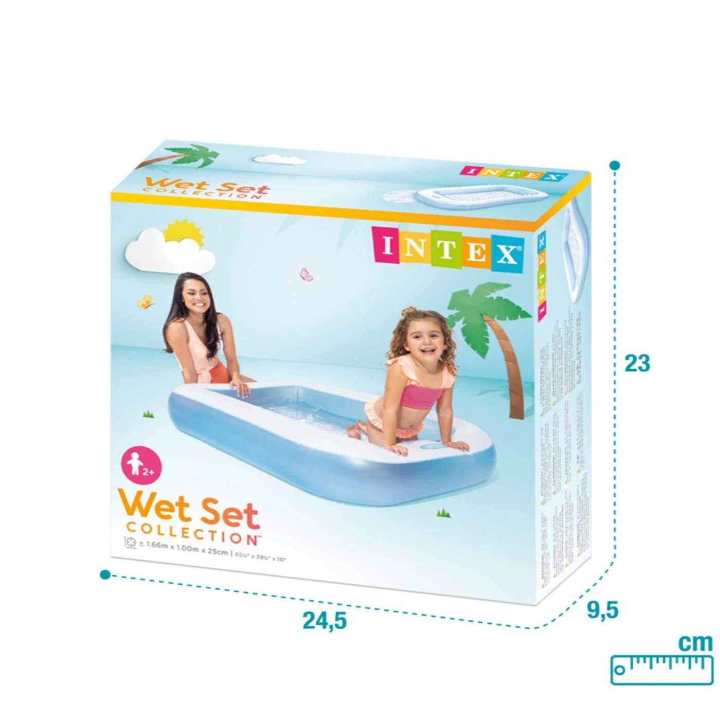 Piscina Inflable Rectangular INTEX, 166 x 100 x 28 cm, 102L