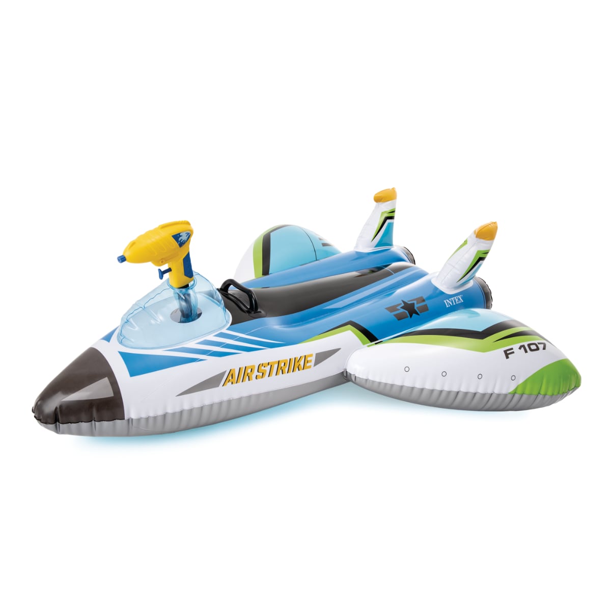 Flotador Inflable Avión con Pistola Lanza Agua INTEX 117x117 cm