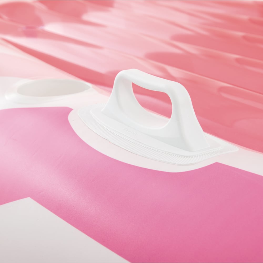 Colchoneta Inflable Pink Paradise con Techo y Portabebidas