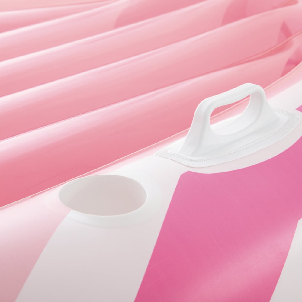 Colchoneta Inflable Pink Paradise con Techo y Portabebidas