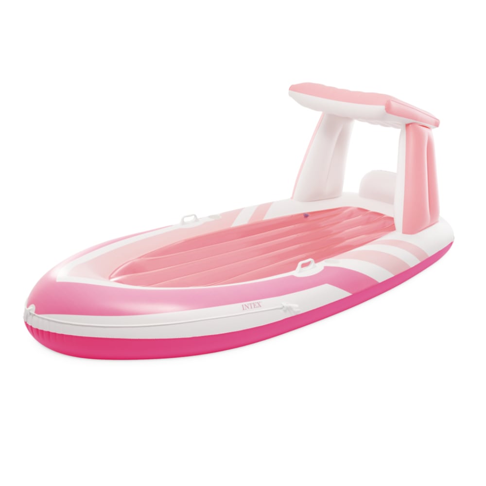 Colchoneta Inflable Pink Paradise con Techo y Portabebidas