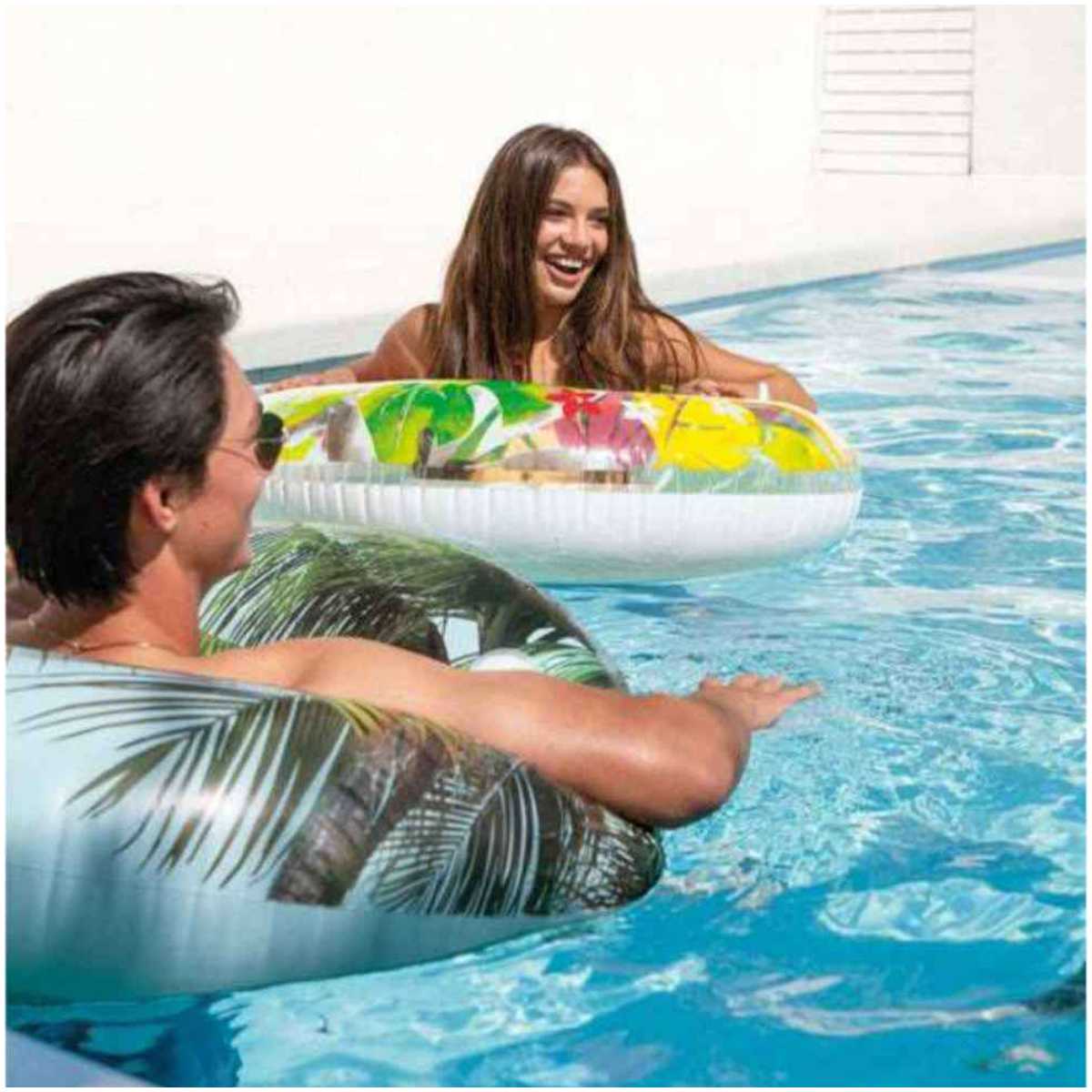 Flotador Inflable Aro Tropical INTEX Dreams Tubes 97 cm, Colores Surtidos