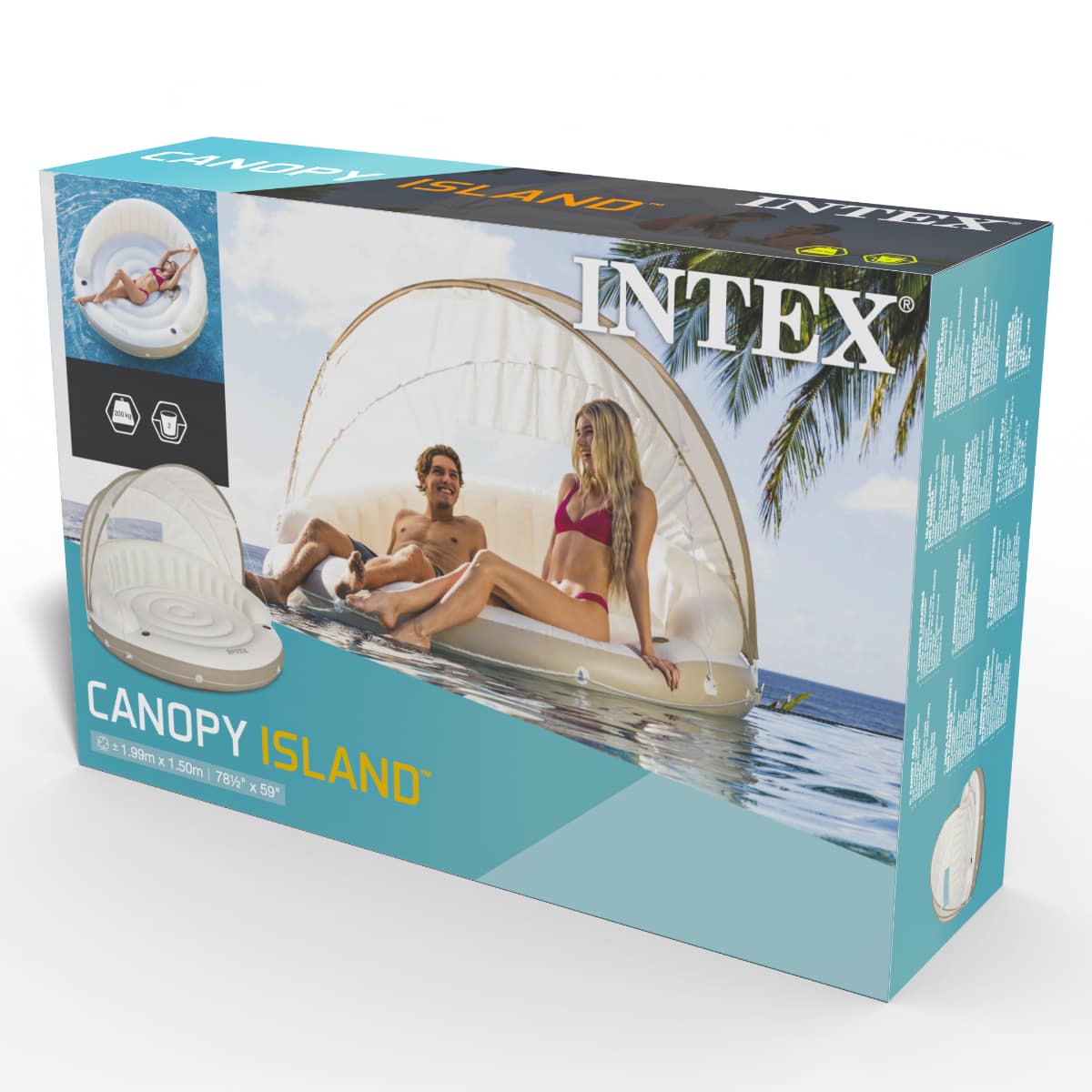 Isla Inflable con Toldo INTEX Canopy Island 199x150 cm