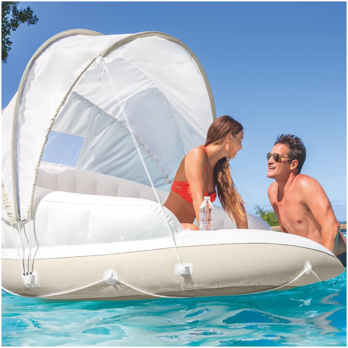 Isla Inflable con Toldo INTEX Canopy Island 199x150 cm