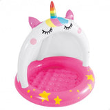 Piscina Infantil INTEX Gato Unicornio con Parasol para Niños 1- 3 Años
