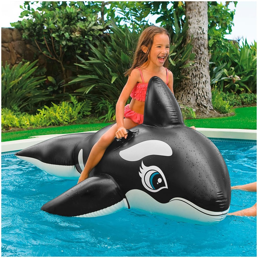 Flotador Inflable Montable INTEX Ballena Orca con 2 Asas 193 x 119 cm
