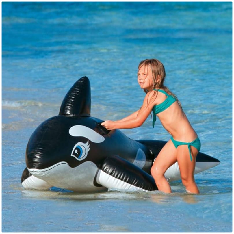 Flotador Inflable Montable INTEX Ballena Orca con 2 Asas 193 x 119 cm