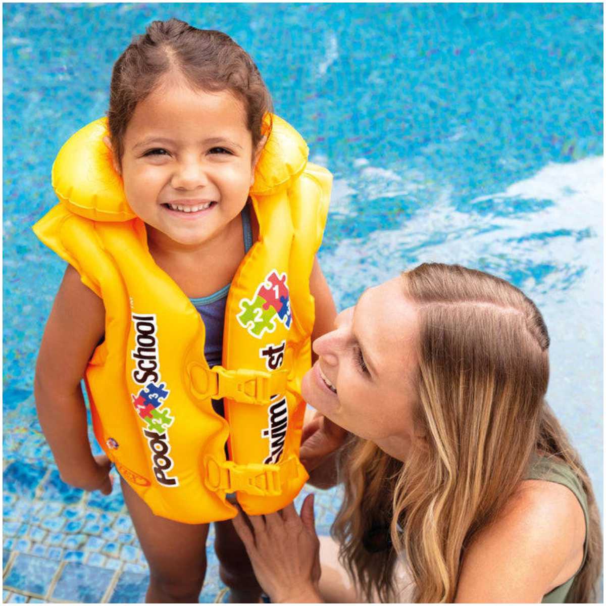 Chaleco Natación Inflable para Niños INTEX Pool and School