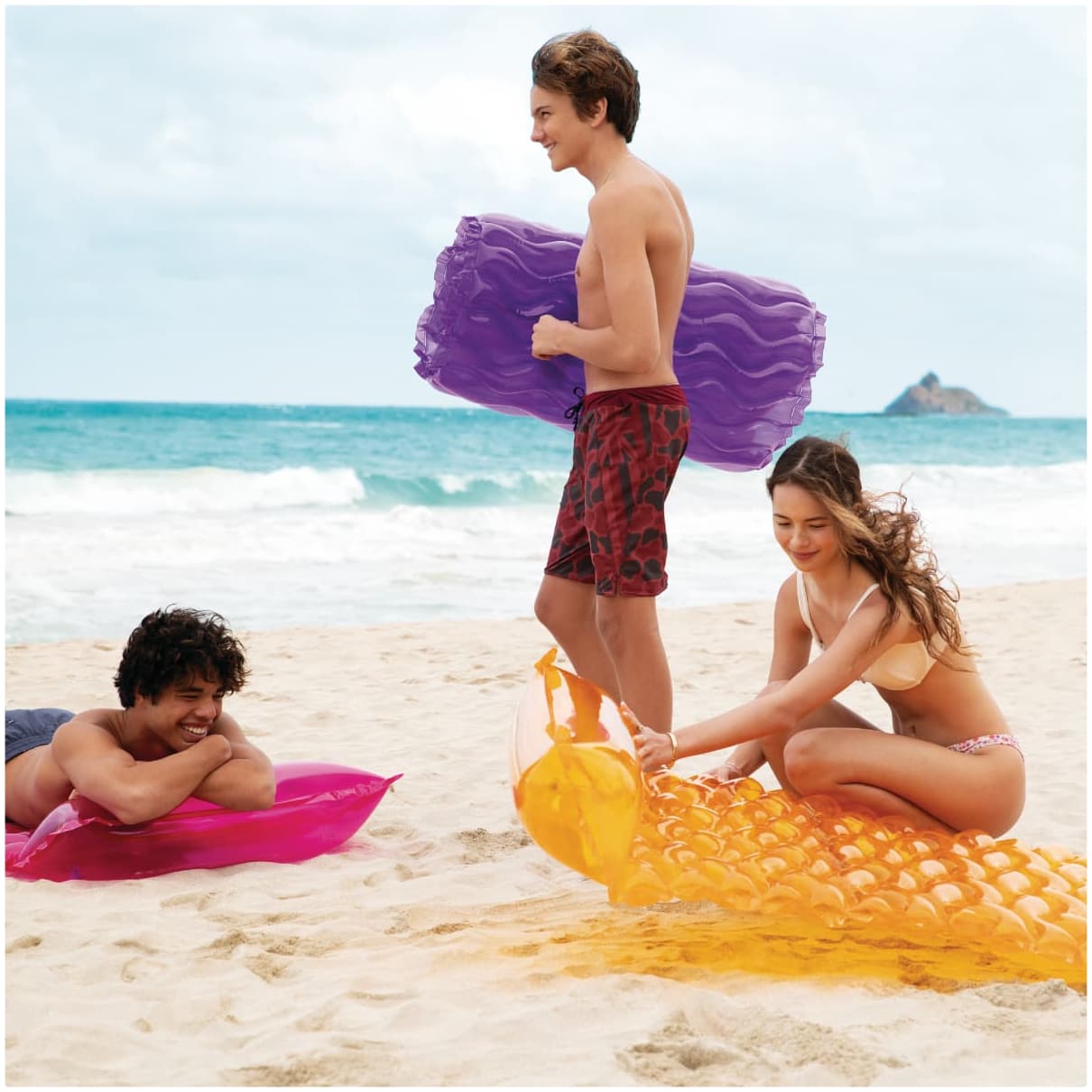 Colchoneta Inflable INTEX Sea Wave 229 x 86 cm Colores Surtidos